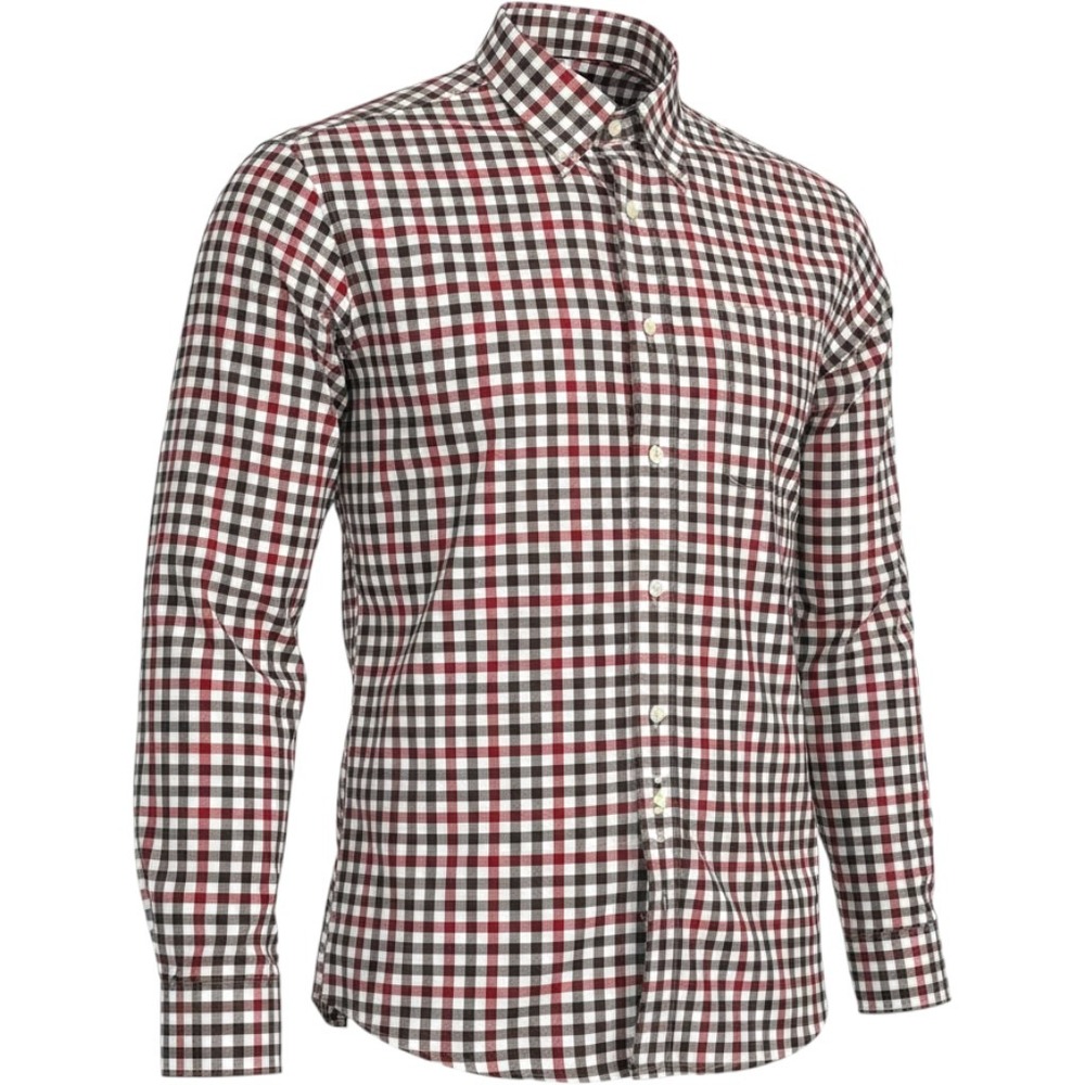 Jos. A. Bank Button Down Shirt XL‎ Red Brown Gingham Check Executive Collection